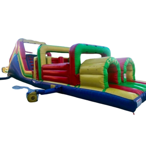 [13'x52'] Obstacle Course Multicolor Bounce House 
